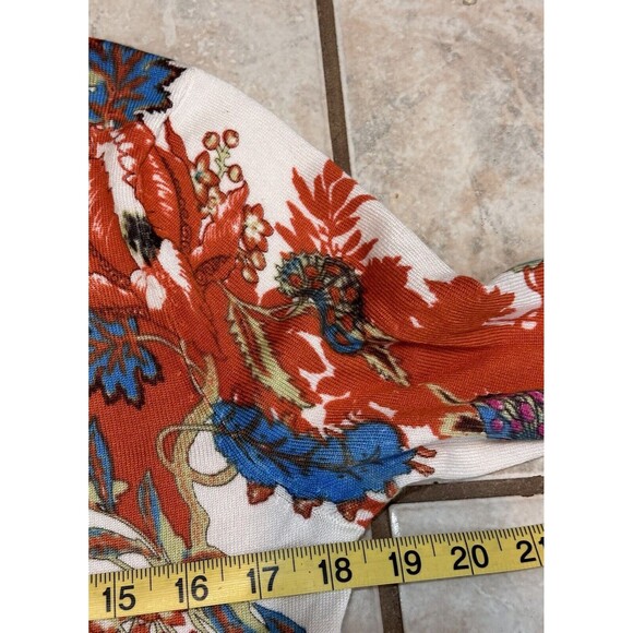 Cable & Gauge Women Size M Floral Button Up Cardigan Sweater Art To Wear Office - Picture 6 of 9